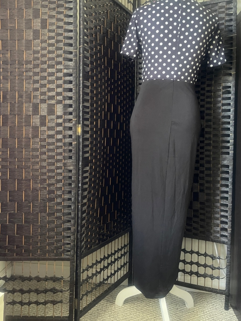 Classic Black Polka Dot Wrap Dress - Picture 5 of 5